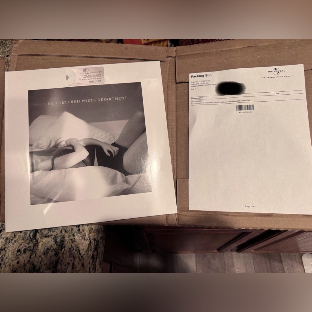 ‘The Tortured Poets Department” Vinyl with bonus track “The Manuscript”